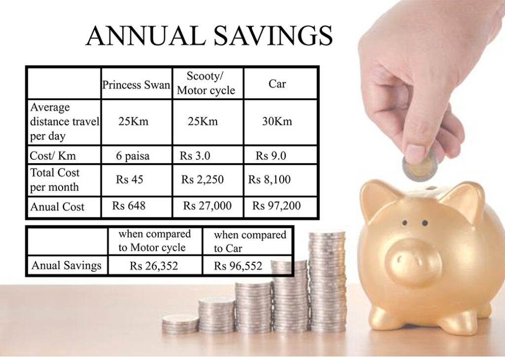 Princes Swan Cycle Annual Saving calculator